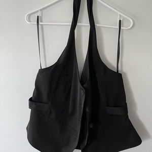 Black halter vest